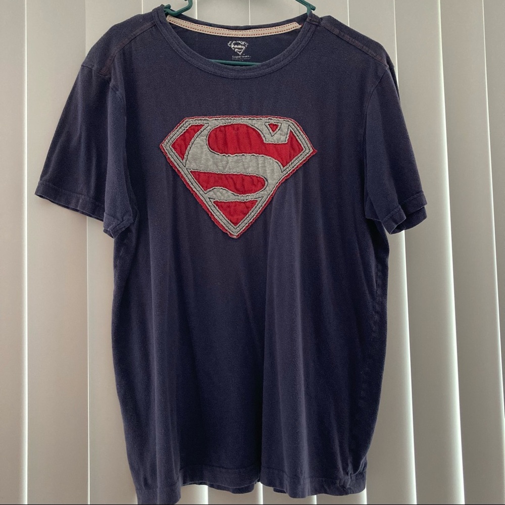 Superman Shirt Blue Sz- Medium